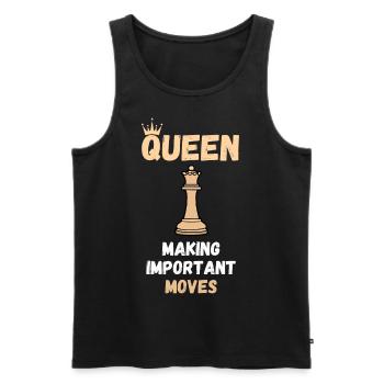 Schach Spruch Geschenk Schachmatt Queens Gambit - Männer Premium Bio Tank Top - Schwarz - Vorne - AI Model Male 178 light (178cm)