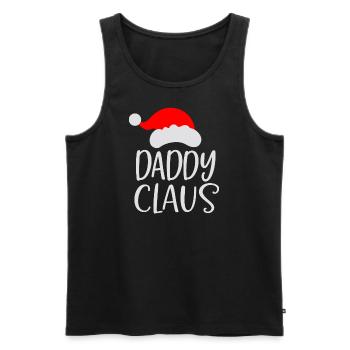 Papa Père Noël T-shirt drôle - Débardeur bio Premium Homme - noir - Devant - Michal (187cm)