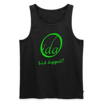 OIda bist deppat - Männer Premium Bio Tank Top - Schwarz - Vorne - Michal (187cm)