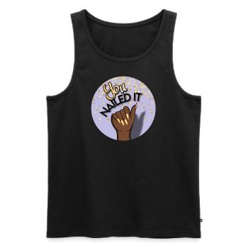 You nailed it! Du hast es geschafft! - Männer Premium Bio Tank Top - Schwarz - Vorne - Michal (187cm)