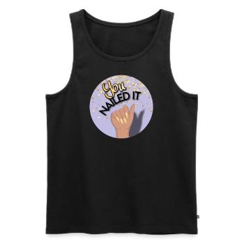You nailed it! Du hast es geschafft! - Männer Premium Bio Tank Top - Schwarz - Vorne - Michal (187cm)