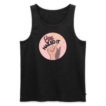You nailed it! You did it! - Men's Premium Organic Tank Top - black - Front - AI Model Male 178 light (178cm)