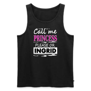 Ich heiße Ingrid Prinzessin Ingrid Geschenkidee - Männer Premium Bio Tank Top - Schwarz - Vorne - AI Model Male 178 light (178cm)