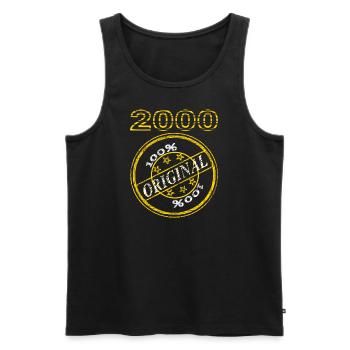Année 2000 né anniversaire fêter son 23e anniversaire - Débardeur bio Premium Homme - noir - Devant - Michal (187cm)