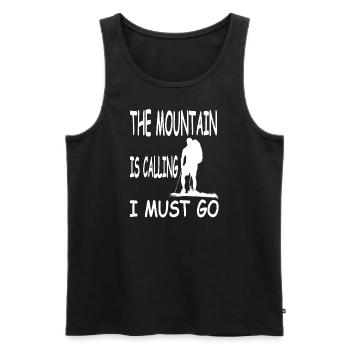 Alpiniste Escalade Alpinisme Montagne Cadeau - Débardeur bio Premium Homme - noir - Devant - Michal (187cm)