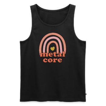 Lustiger Metalcore Sarkastischer Metal Metalhead - Männer Premium Bio Tank Top - Schwarz - Vorne - Michal (187cm)
