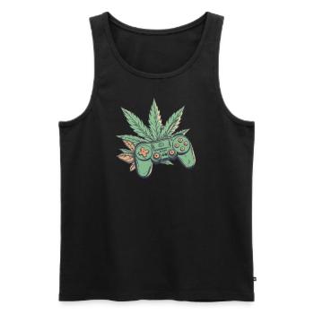 Zucker controller - Männer Premium Bio Tank Top - Schwarz - Vorne - AI Model Male 178 light (178cm)