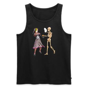 The Grim Reaper dancing - Men's Premium Organic Tank Top - black - Front - Michal (187cm)