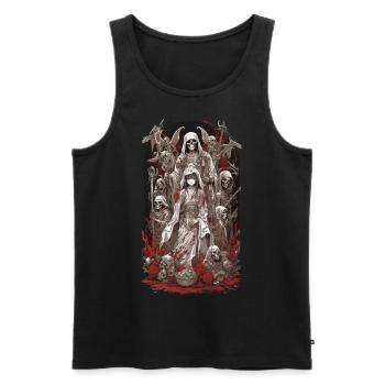 Okkultes Anime Gothic Streetwear Design - Männer Premium Bio Tank Top - Schwarz - Vorne - AI Model Male 178 light (178cm)