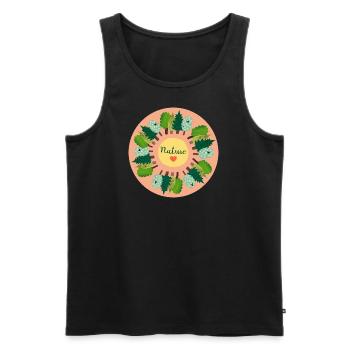 Naturliebe Nature love - Männer Premium Bio Tank Top - Schwarz - Vorne - AI Model Male 178 light (178cm)