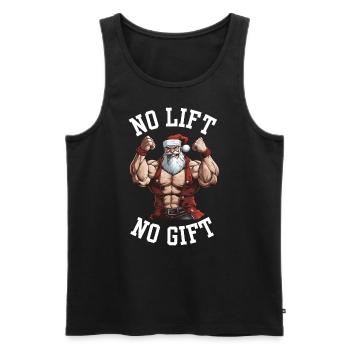 No Lift No Gift - Muscular Gym Santa Claus - Men's Premium Organic Tank Top - black - Front - Michal (187cm)