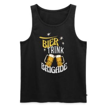 Bier Trink Brigade Biertrinker Männerabend - Männer Premium Bio Tank Top - Schwarz - Vorne - AI Model Male 178 light (178cm)