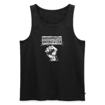 Bauernprotest Unterstützer Bauerndemo unterstützen - Männer Premium Bio Tank Top - Schwarz - Vorne - AI Model Male 178 light (178cm)