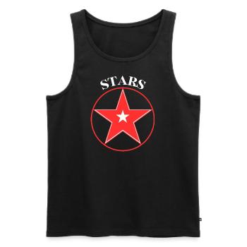 STARS - Timeless motif - ApriNoeScor - Men's Premium Organic Tank Top - black - Front - Michal (187cm)