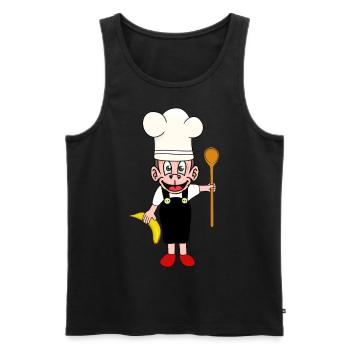 Affe Bananen Küche Kochkunst Hobbykoch Affen - Männer Premium Bio Tank Top - Schwarz - Vorne - Michal (187cm)