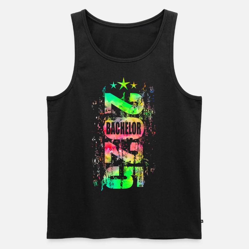 Bachelor 2025 bunt - Männer Premium Bio Tank Top - Schwarz
