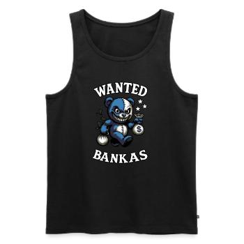 Wanted Bär - Männer Premium Bio Tank Top - Schwarz - Vorne - AI Model Male 178 light (178cm)