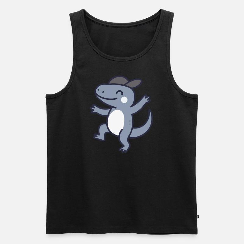 Salamander Lizard Tanzen - Männer Premium Bio Tank Top - Schwarz