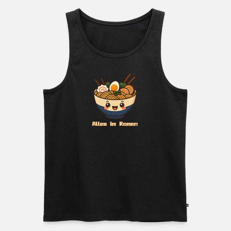 RAMEN - Männer Premium Bio Tank Top - Schwarz