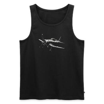Propellermaschine - Männer Premium Bio Tank Top - Schwarz - Vorne - Michal (187cm)