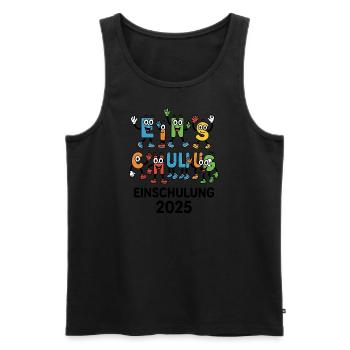 ABC-Gang – Einschulung 2025 - Männer Premium Bio Tank Top - Schwarz - Vorne - Michal (187cm)