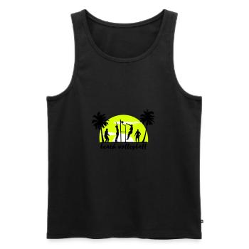 beach volleyball - Männer Premium Bio Tank Top - Schwarz - Vorne - Michal (187cm)