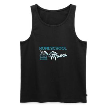 Homeschool Homeschool Mama - Men's Premium Organic Tank Top - black - Front - Michal (187cm)