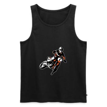 MotoCross - Men's Premium Organic Tank Top - black - Front - Michal (187cm)