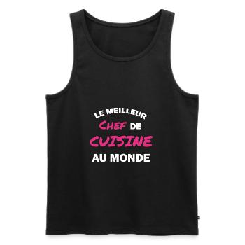 Le Meilleur Chef de Cuisine au Monde - Débardeur bio Premium Homme - noir - Devant - Michal (187cm)