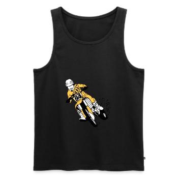 Moto Cross - Männer Premium Bio Tank Top - Schwarz - Vorne - AI Model Male 178 light (178cm)