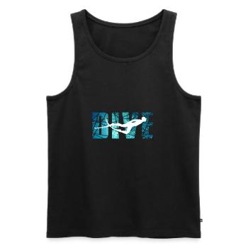 DIVE - Outdoor Riff Taucher - Männer Premium Bio Tank Top - Schwarz - Vorne - AI Model Male 178 light (178cm)