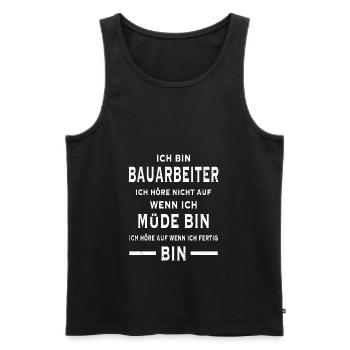 Bauarbeiter Baustelle Hausbau Baustellen Bauen - Männer Premium Bio Tank Top - Schwarz - Vorne - AI Model Male 178 light (178cm)