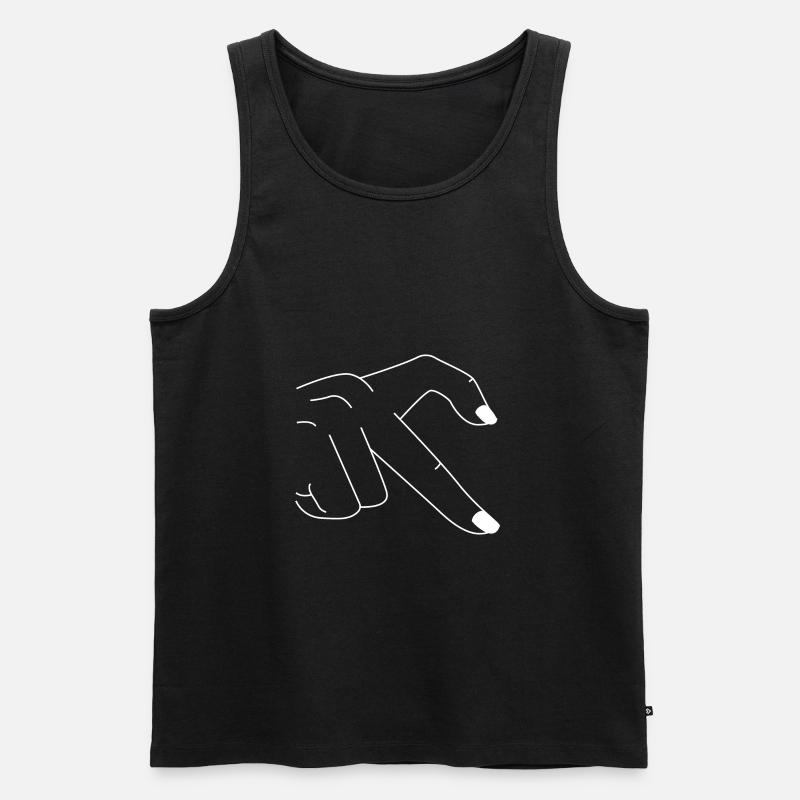 Hand - Männer Premium Bio Tank Top - Schwarz
