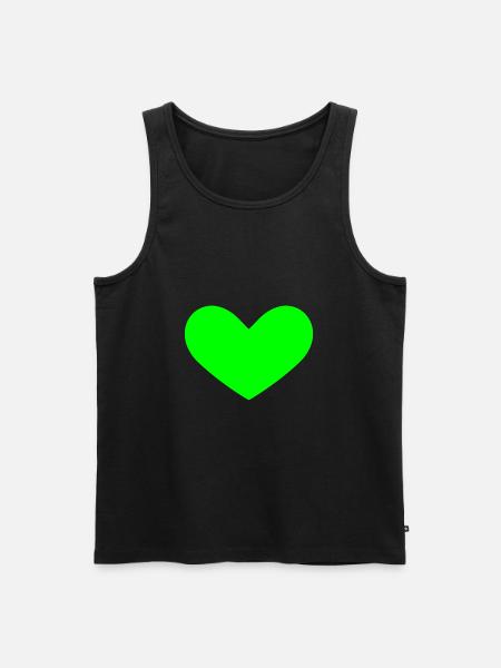 Green heart - Men's Premium Organic Tank Top - black