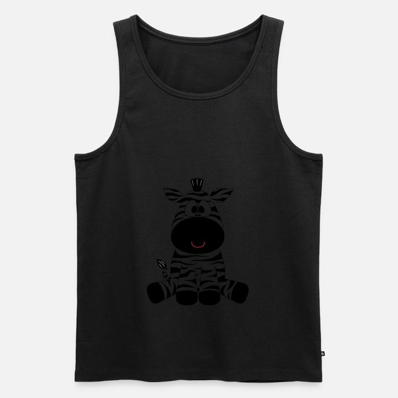 Zebra - Männer Premium Bio Tank Top - Schwarz