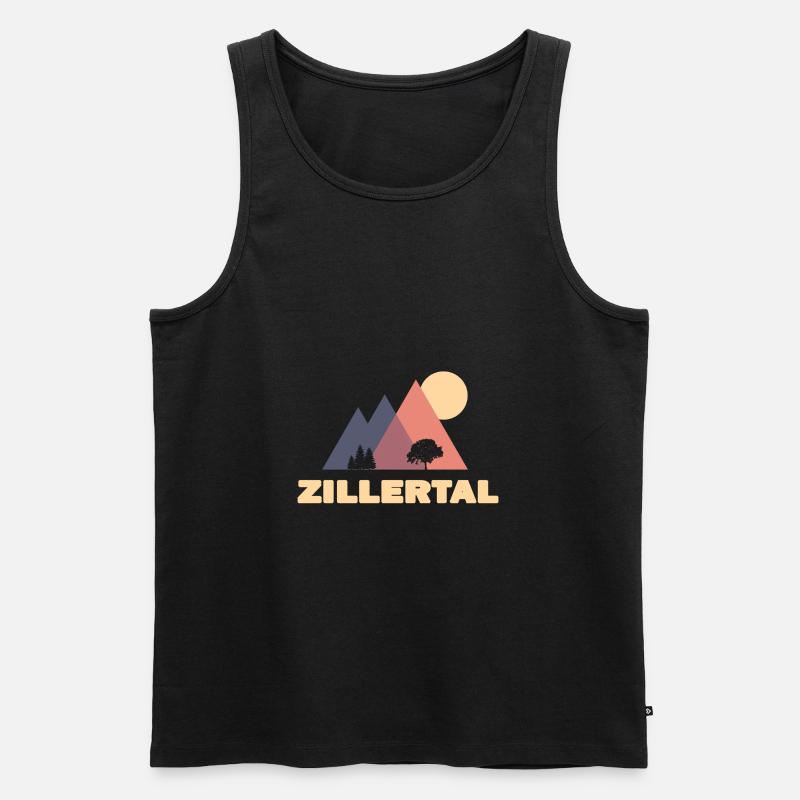 zillertal - Männer Premium Bio Tank Top - Schwarz