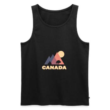 Canada - Débardeur bio Premium Homme - noir - Devant - AI Model Male 178 light (178cm)
