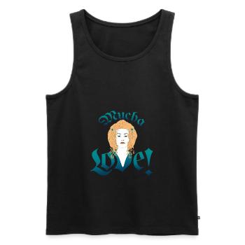 Mucha LOVE - Männer Premium Bio Tank Top - Schwarz - Vorne - AI Model Male 178 light (178cm)