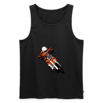 Moto Cross - motocross - Men's Premium Organic Tank Top - black - Front - Michal (187cm)