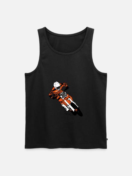 Moto Cross - motocross - Ekologiczny tank top męski Premium - czarny