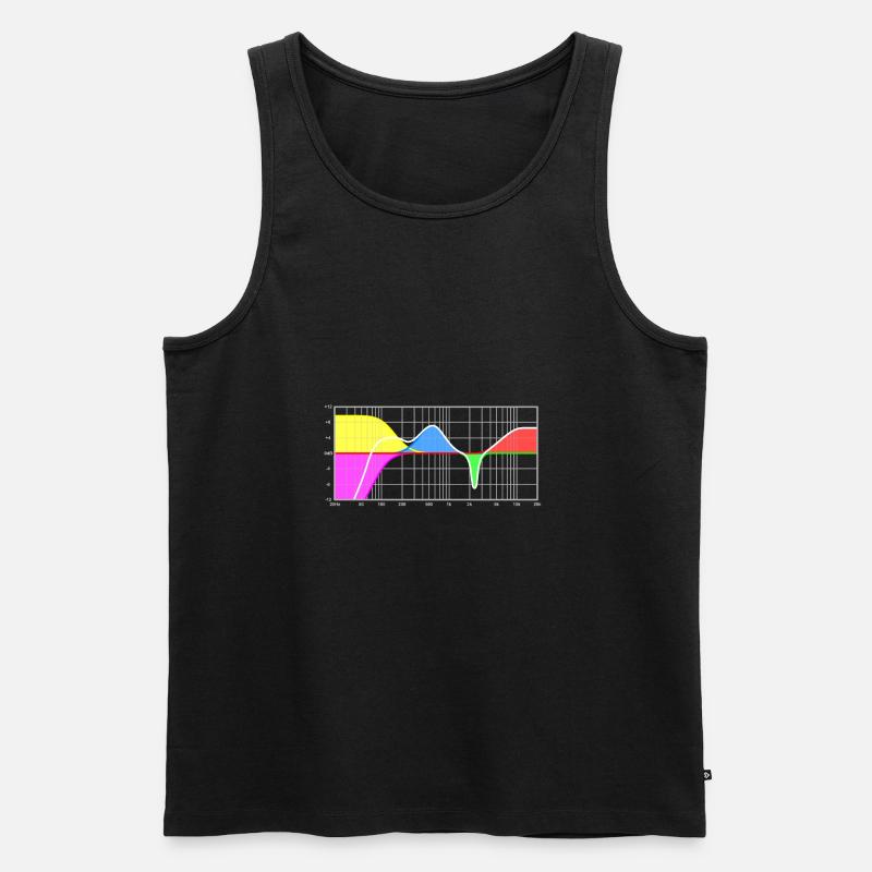 Parametric equalizer - sound engineering - Men's Premium Organic Tank Top - black