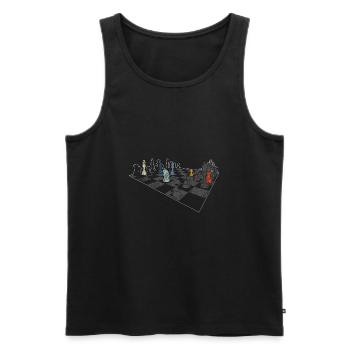 Schach - Männer Premium Bio Tank Top - Schwarz - Vorne - Michal (187cm)
