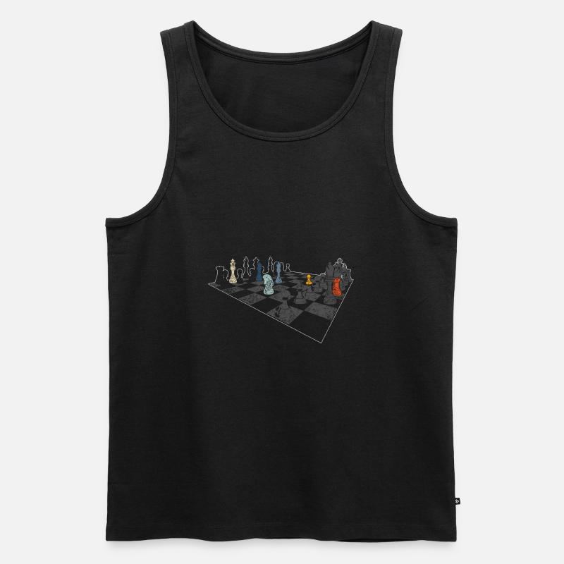 Schach - Männer Premium Bio Tank Top - Schwarz