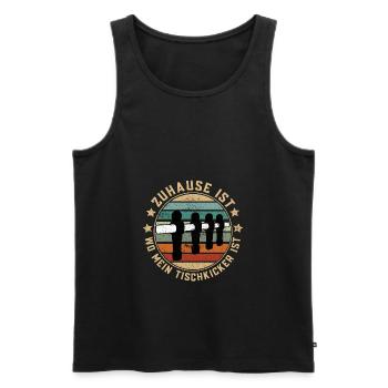 Zuhause ist wo mein Tischkicker Kickern Wuzzler - Männer Premium Bio Tank Top - Schwarz - Vorne - Michal (187cm)