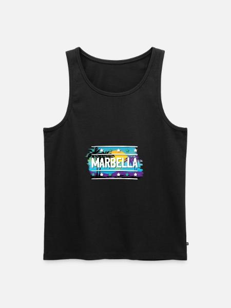 Marbella - Männer Premium Bio Tank Top - Schwarz
