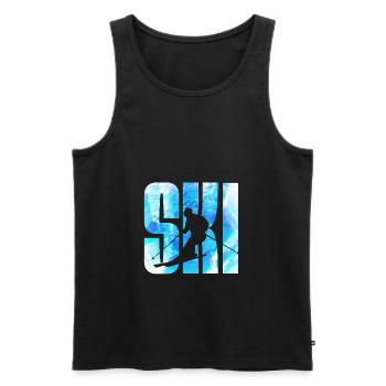 ski skiing skier - Men's Premium Organic Tank Top - black - Front - Michal (187cm)