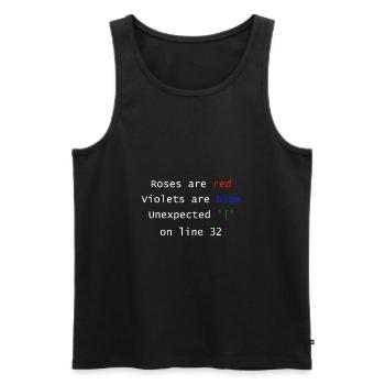 | en ligne inattendu Programmeur Informaticien - Débardeur bio Premium Homme - noir - Devant - AI Model Male 178 light (178cm)