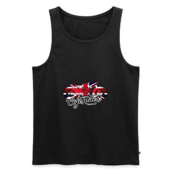 Cafe Racer motorcycle - Men's Premium Organic Tank Top - black - Front - Michal (187cm)