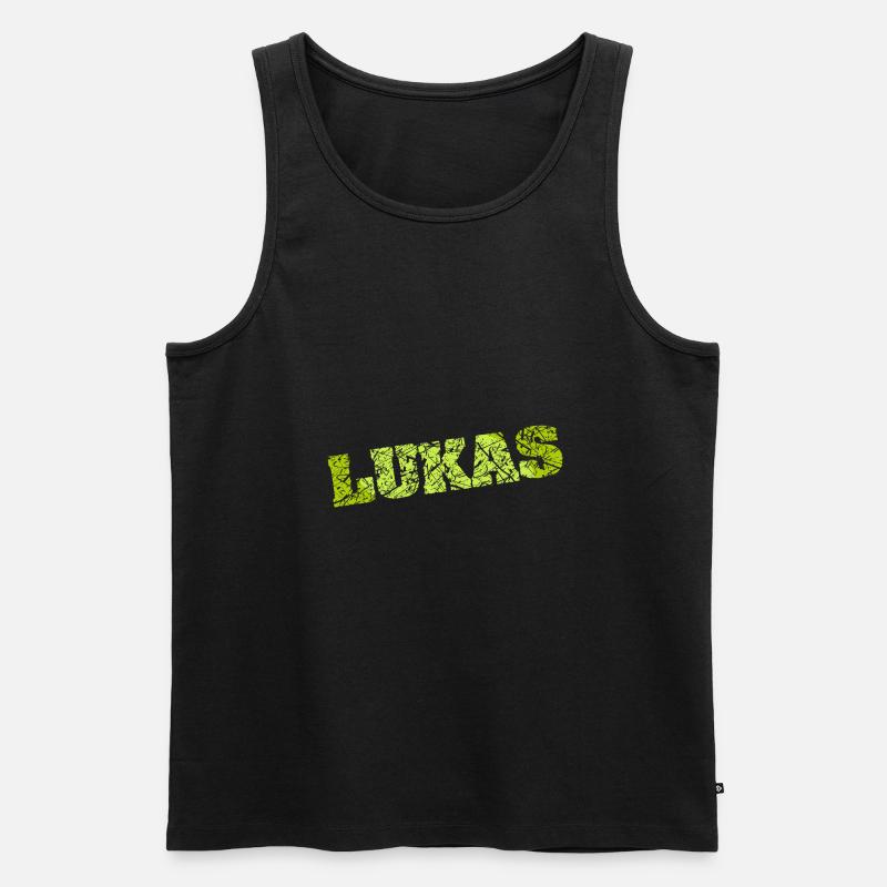 Lukas - Männer Premium Bio Tank Top - Schwarz