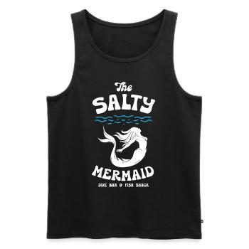 The Salty Mermaid Dive Bar - Männer Premium Bio Tank Top - Schwarz - Vorne - AI Model Male 178 light (178cm)